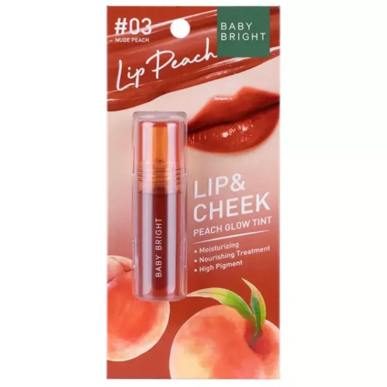 Baby Bright Lip & Cheek Peach Glow Tint #03 Nude Peach (2.4gm)