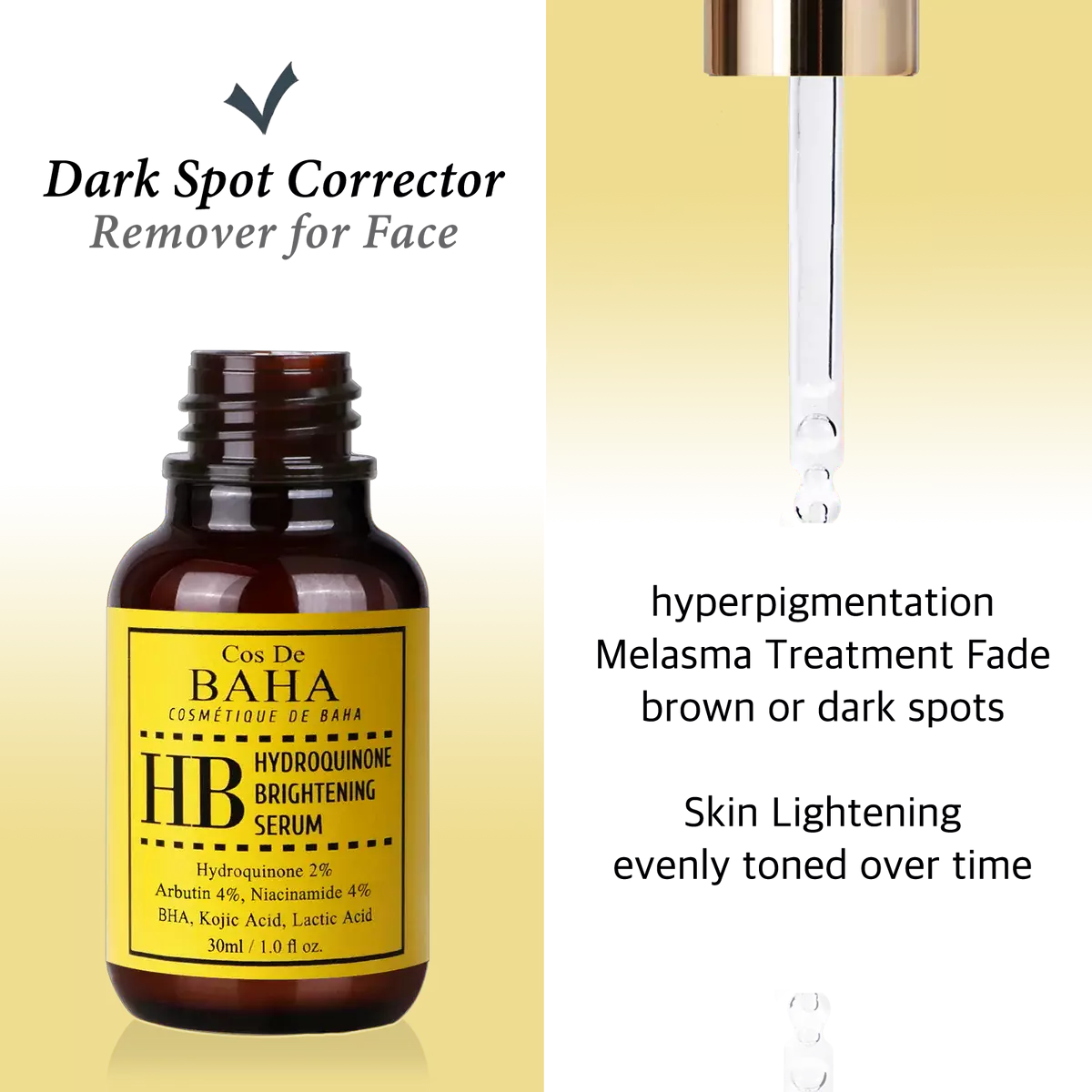 Cos De BAHA 2% Hydroquinone Brightening Serum (30ml)