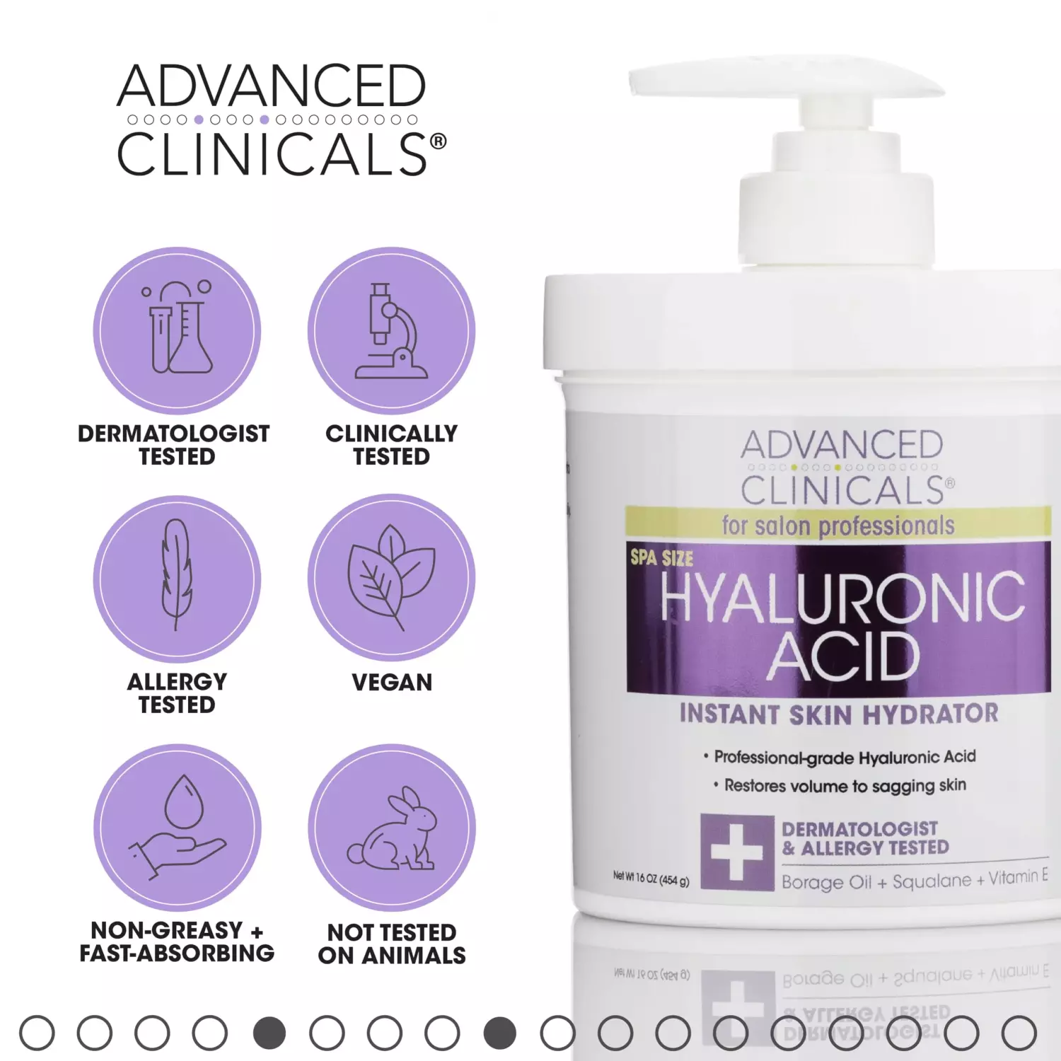 Advanced Clinicals Hyaluronic Acid Instant Skin Hydrator