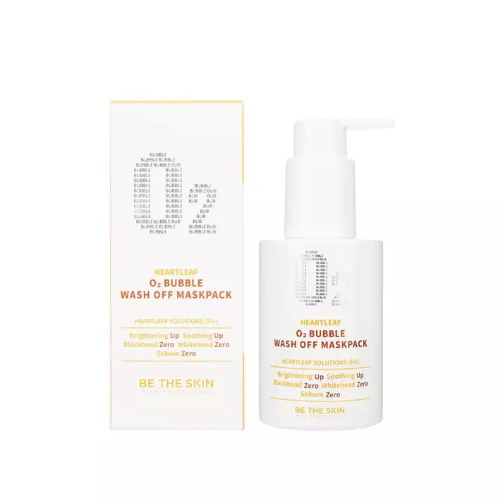Be The Skin Heartleaf O2 Bubble Wash off Maskpack (120g)