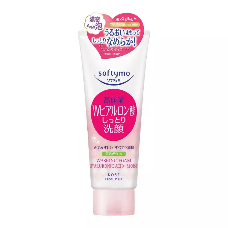 KOSE Softymo Facial Cleansing Foam Hyaluronic Acid Moist (190gm)