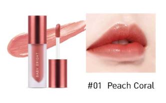 Baby Bright Lip & Cheek Color Stain Essence #1 Peach Coral