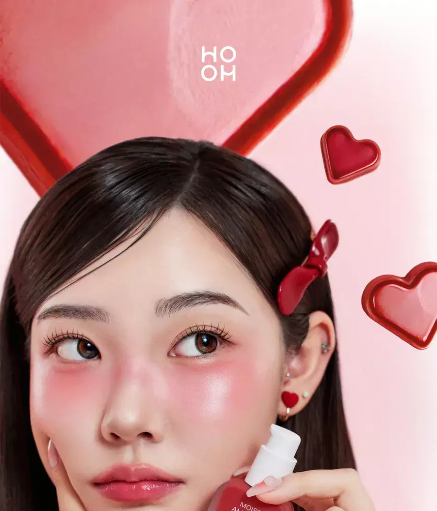 House Of Hur Moist Ampoule Blusher# 05 Peach Coral (20ml)