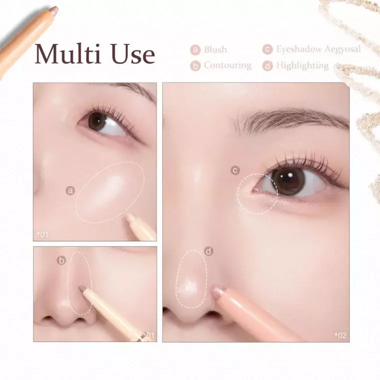 Hince New Depth Dual Color Stick 02 Cool Volume Liner (0.8gm)