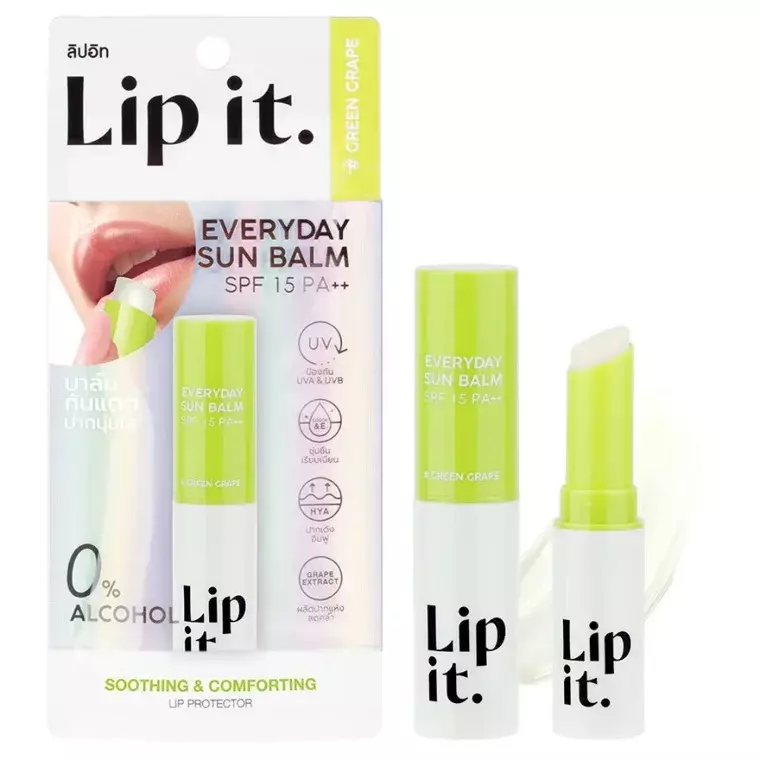 Lip It Everyday Sun Balm SPF15 PA++ #Green Grape (3gm)