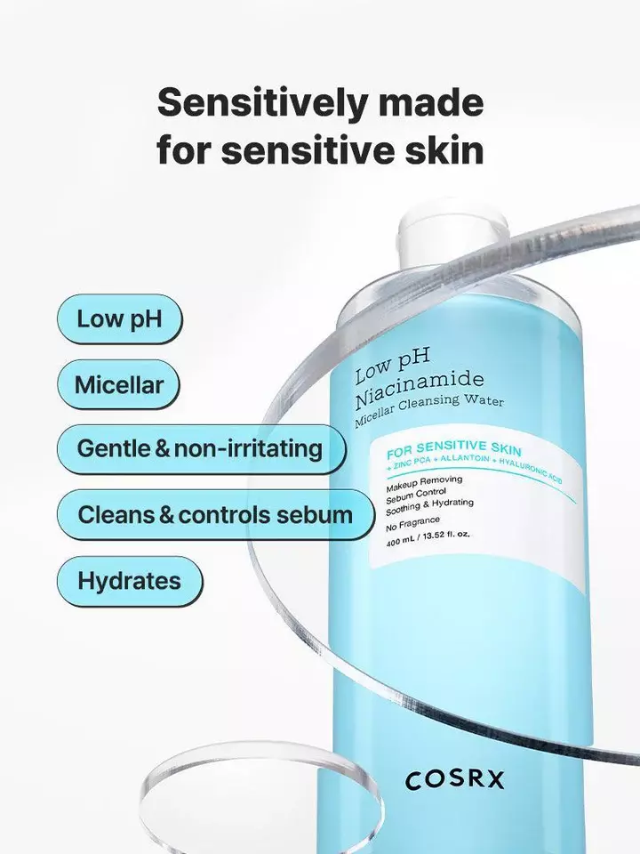 Cosrx Low pH Niacinamide Micellar Cleansing Water (400ml)