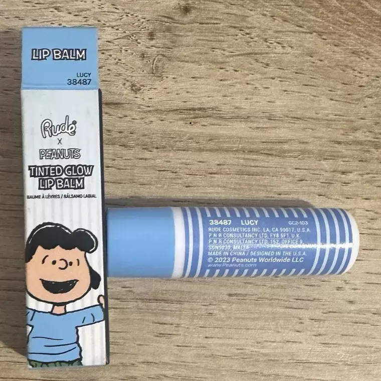 Rude Cosmetics Peanuts Tinted Glow Lip Balm #Lucy (4gm)