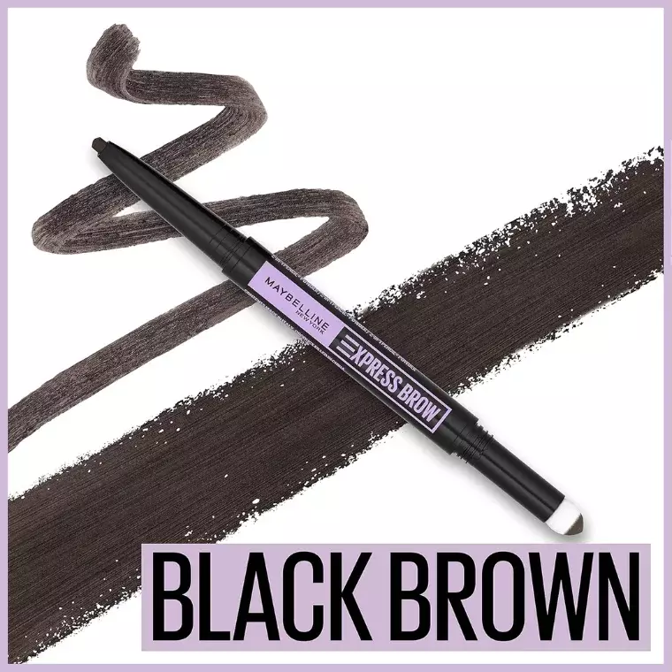 Maybelline New York Express Brow Duo Eyebrow 2-In-1 Pencil Pen #Black Brown Maybelline New York Express Brow Duo Eyebrow 2-In-1 Pencil Pen #Black Brown