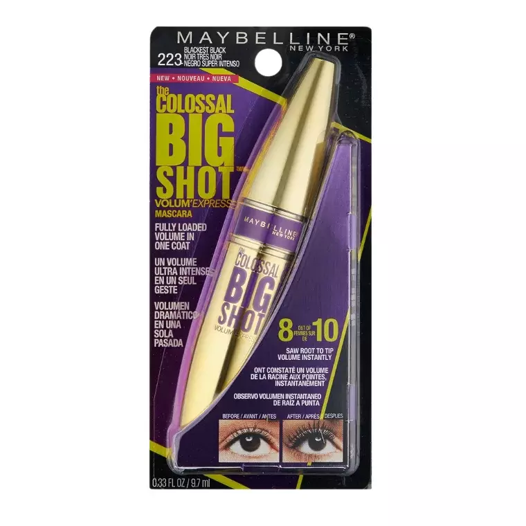 Maybelline New York Volum Express The Colossal Big Shot Washable Mascara – Blackest Black (9.7ml)