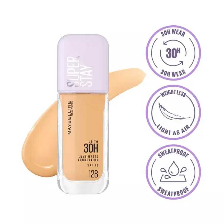Maybelline New York Super Stay 30H Lumi-Matte Foundation #128 (35ml)