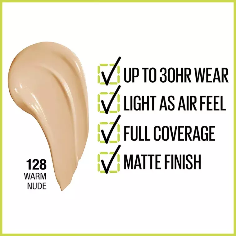 Maybelline New York Super Stay 30H Lumi-Matte Foundation #128 (35ml)