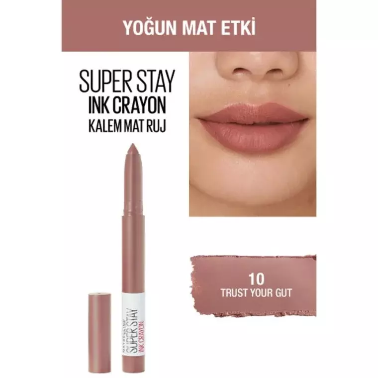 Maybelline Super Stay Ink Crayon Lipstick #10 Trust Your Gut (1.5gm)