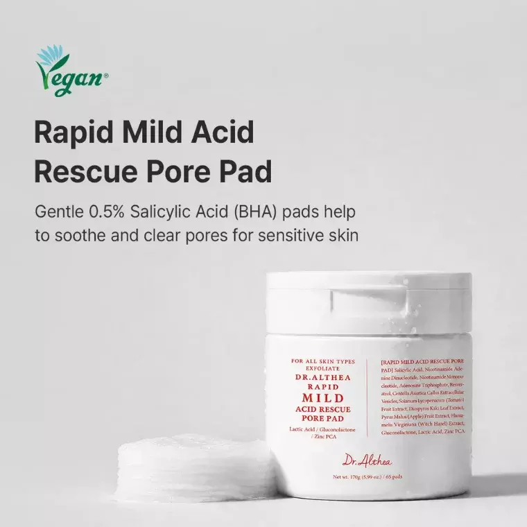 Dr. Althea Rapid Mild Acid Rescue Pore Pad 65 Pads (170gm)