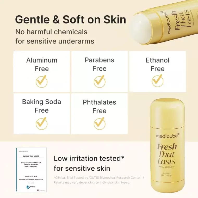 Medicube Fresh That Lasts Deodorant #warm Vanilla & Pistachio Scent (83gm)