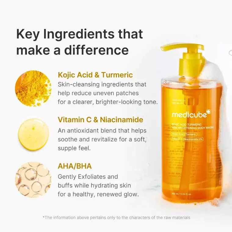 Medicube Kojic Acid Body Wash Turmeric Brightening (400ml)