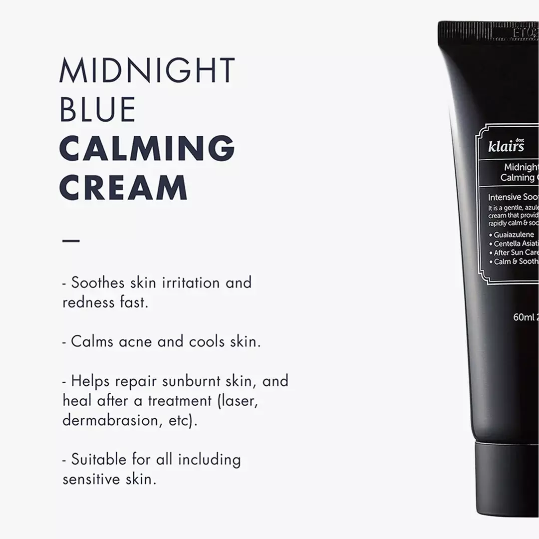 BOGO Dear Klairs Midnight Blue Calming Cream (60ml) + Apieu Goblin Blackhead 3 Step Nose Pack (150ml)