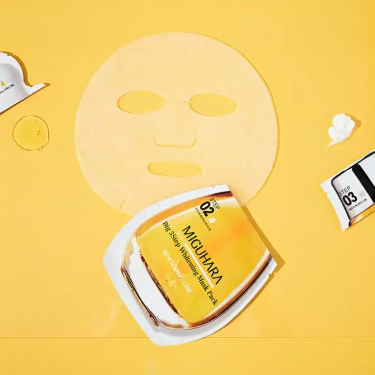 Miguhara Big 3 Step Whitening Mask Pack Origin (1 Sheet)
