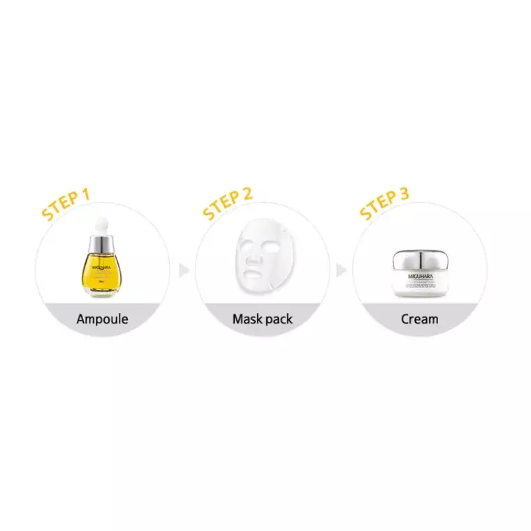 Miguhara Big 3 Step Whitening Mask Pack Origin (1 Sheet)