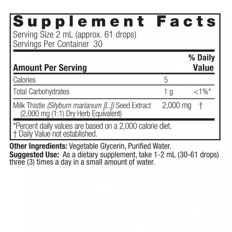 Nature's Answer Milk Thistle Seed Liquid Extract 60ml