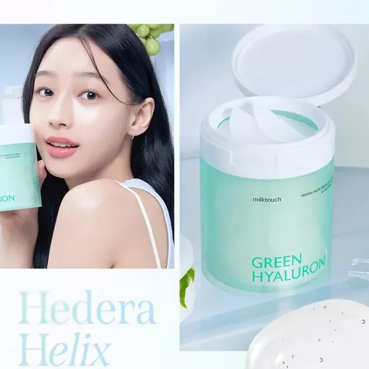 Milk Touch Hedera Helix Green Hyaluron 6s Soothing 60pad (270gm)