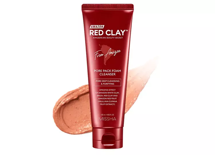 Missha Amazon Red Clay Pore Pack Foam Cleanser (120ml)
