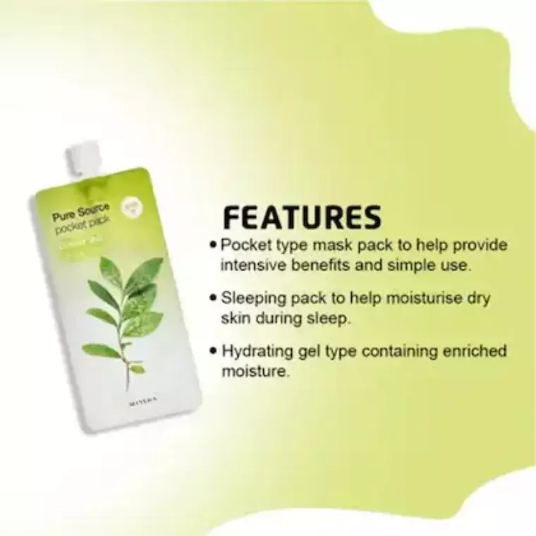 Missha Pure Source Pocket Pack Green Tea Sleeping Pack (10ml)