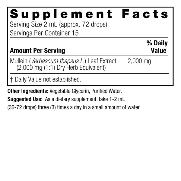 Nature's Answer Mullein Leaf Liquid Extract