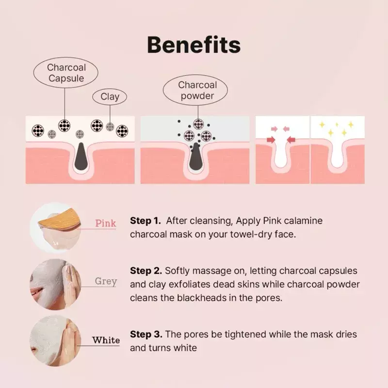 Cosrx Poreless Clarifying Charcoal Mask Pink (110g)