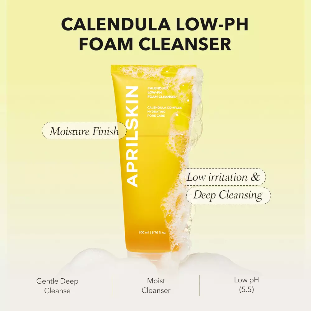 Aprilskin Real Calendula Low pH Foam Cleanser 200g