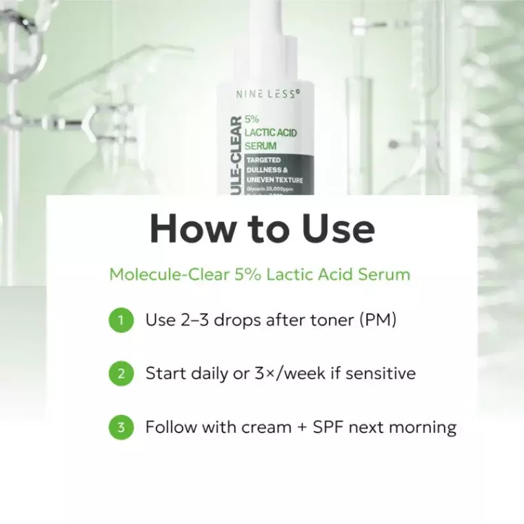 Nineless Molecule Clear 5% Lactic Acid Serum (30ml)