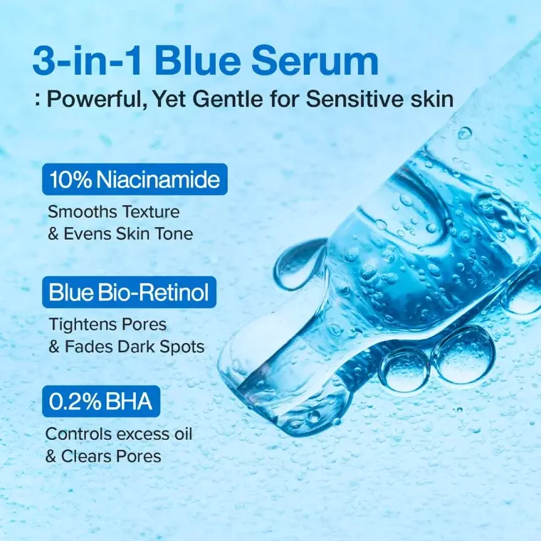 Numbuzin No. 3 Blue Bio-Retinol Pore Refining Serum (30ml)