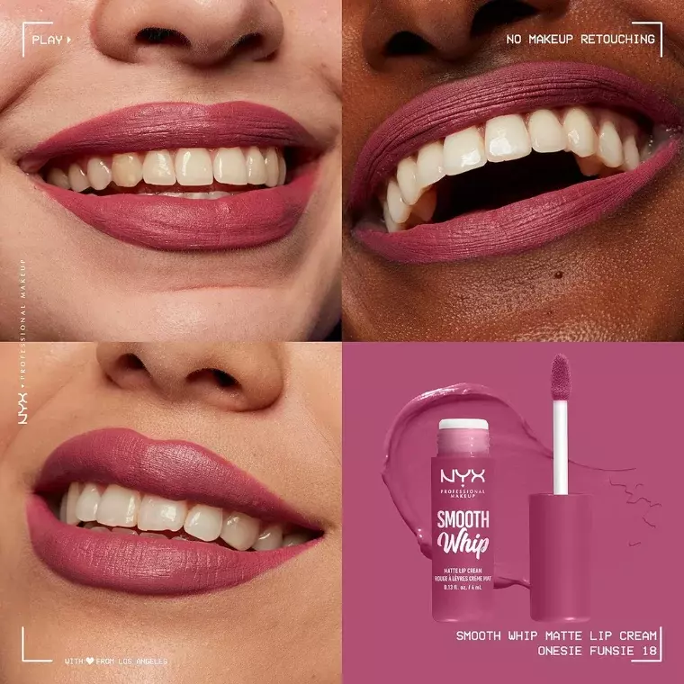 NYX Professional Makeup Smooth Whip Matte Lip Cream #WMLC18 Onesie Funsie (4ml)