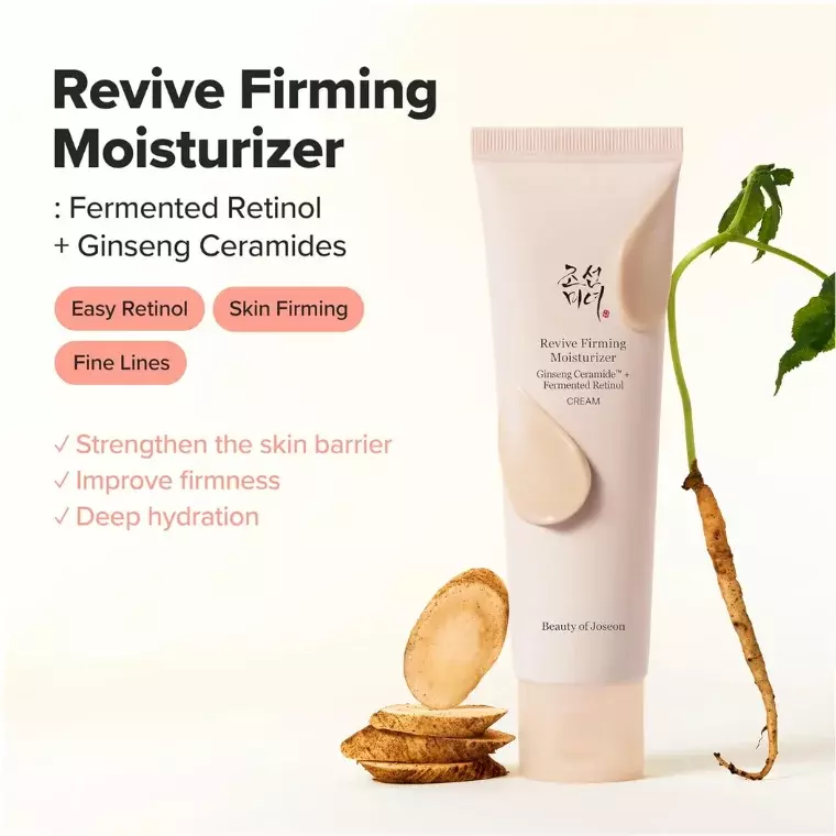 Beauty of Joseon Revive Firming Moisturizer Ginseng Ceramide + Fermented Retinol Cream (60ml)