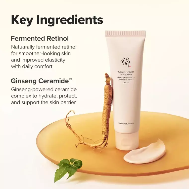 Beauty of Joseon Revive Firming Moisturizer Ginseng Ceramide + Fermented Retinol Cream (60ml)