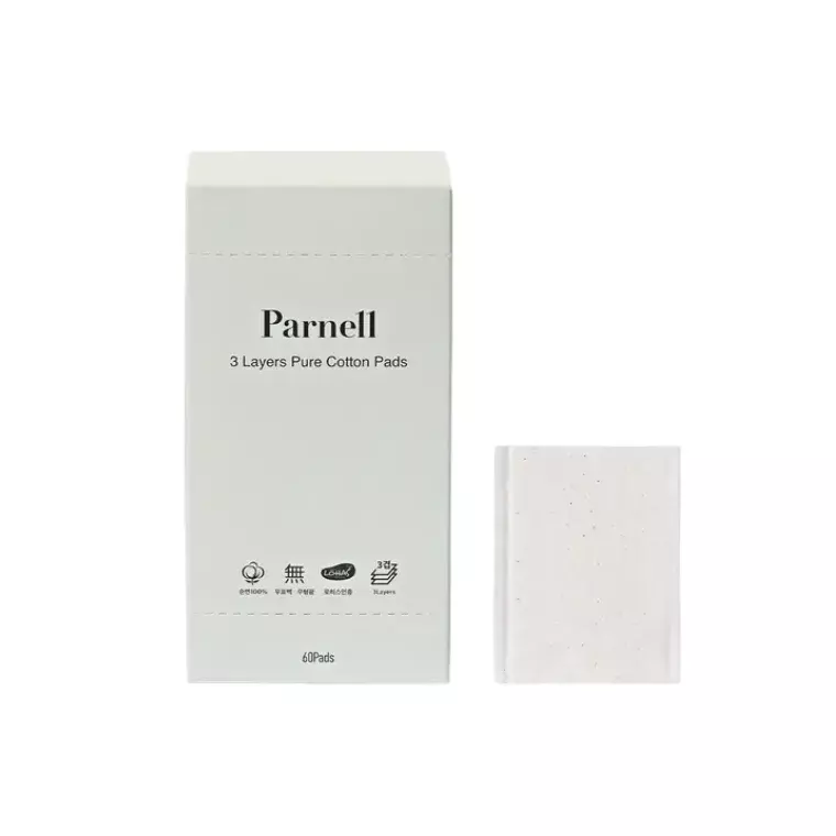 Parnell 3 Layers Pure Cotton Pads 60pads (60gm)