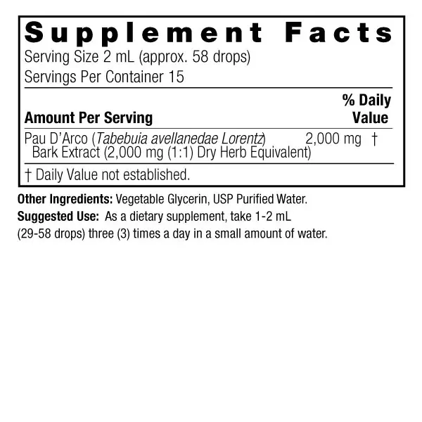 Nature's Answer Pau D'Arco Bark Liquid (30ml)