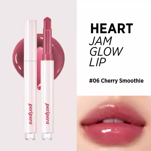 Peripera Heart Jam Glow Lip #6 - Cherry Smoothie (1.4g)
