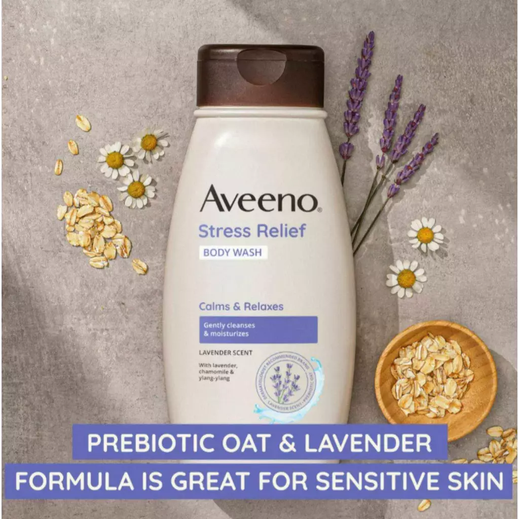 Aveeno Stress Relief Oat Body Wash (532ml)