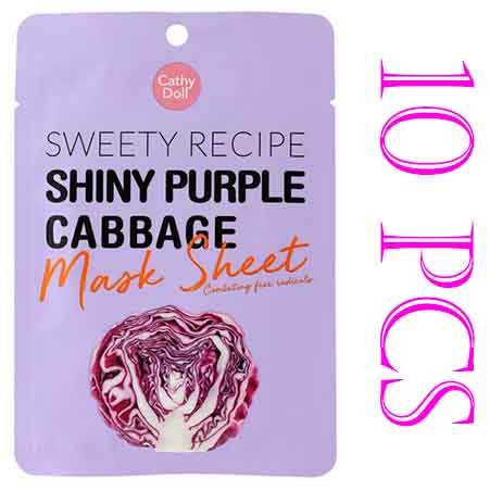 Cathy Doll Sweety Recipe Shiny Purple Cabbage Mask Sheet (10 pcs)