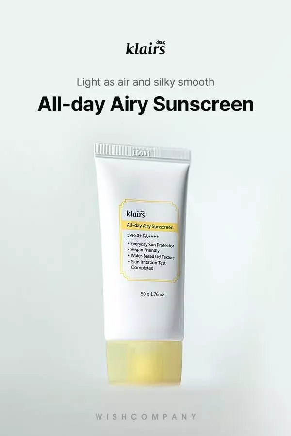 Dear Klairs All-day Airy Sunscreen SPF50+ PA++++