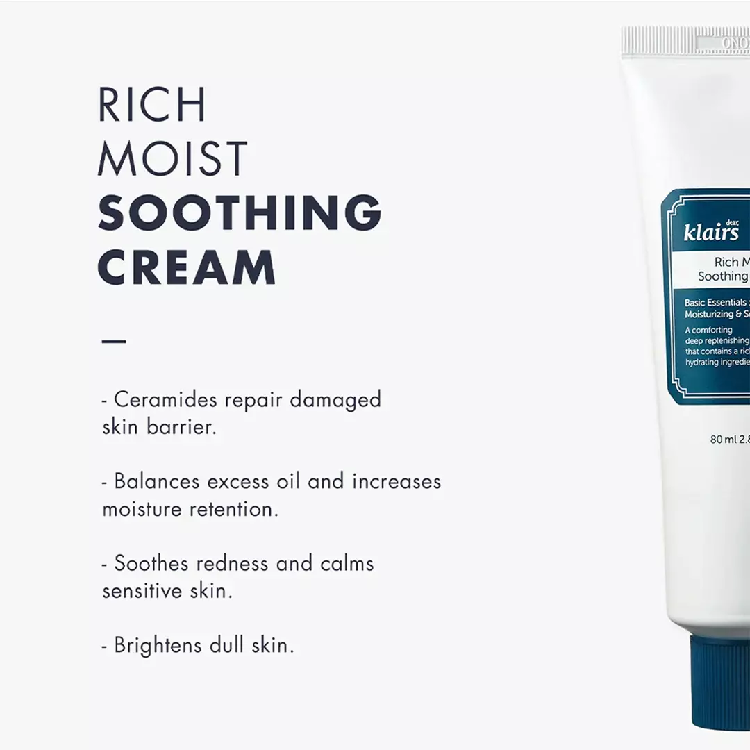 Dear Klairs Rich Moist Soothing Cream (80ml)