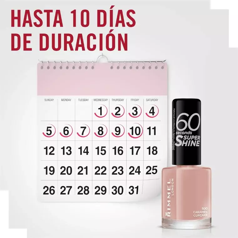 Rimmel London 60 Seconds Super Shine Nail Polish #500 Caramel Cupcake (8ml)