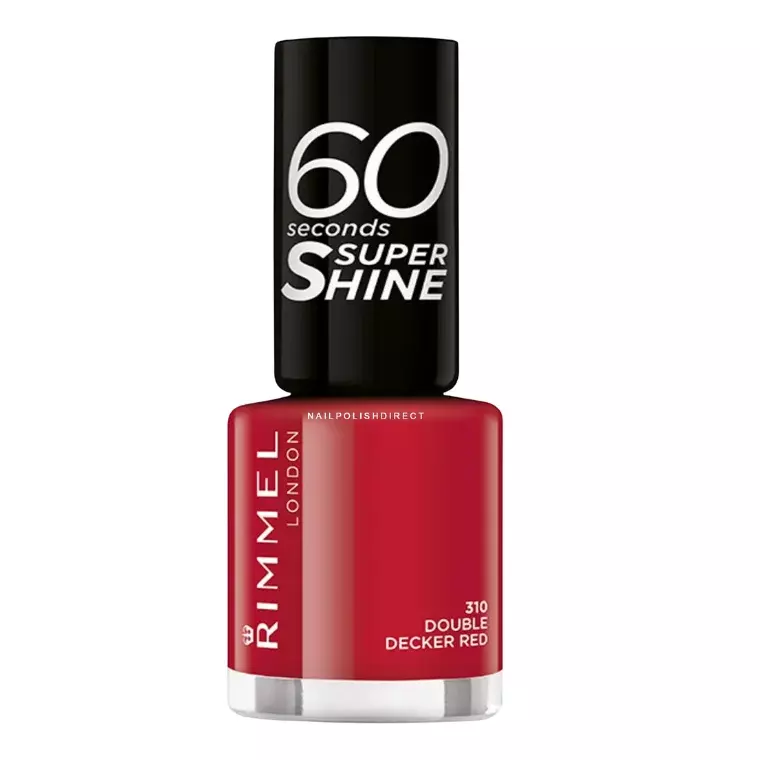Rimmel London 60 Seconds Super Shine Nail Polish #310 Double Decker Red (8ml)