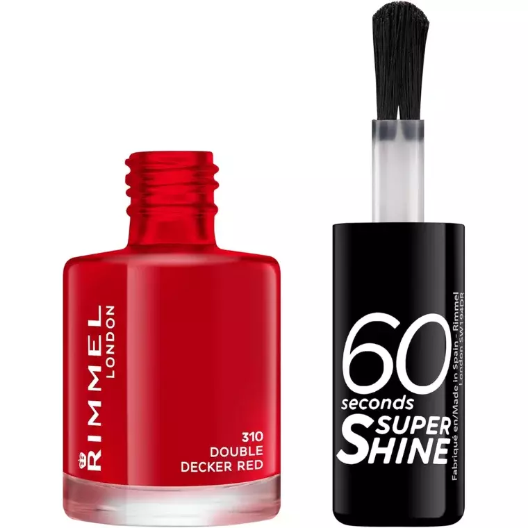 Rimmel London 60 Seconds Super Shine Nail Polish #310 Double Decker Red (8ml)