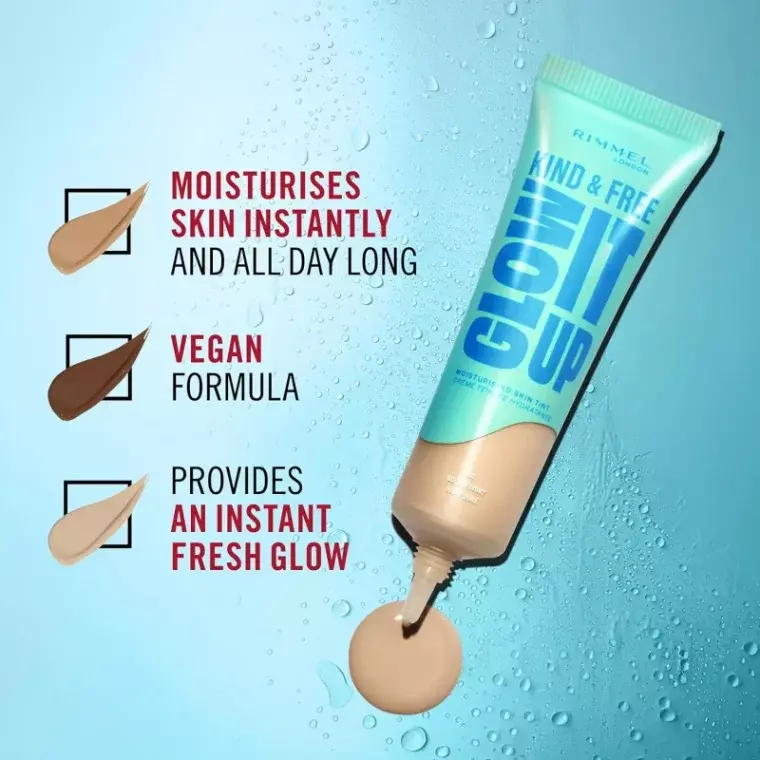 Rimmel London Kind & Free Glow It Up Moisturizing Skin Tint #010 Rose Ivory (30ml)