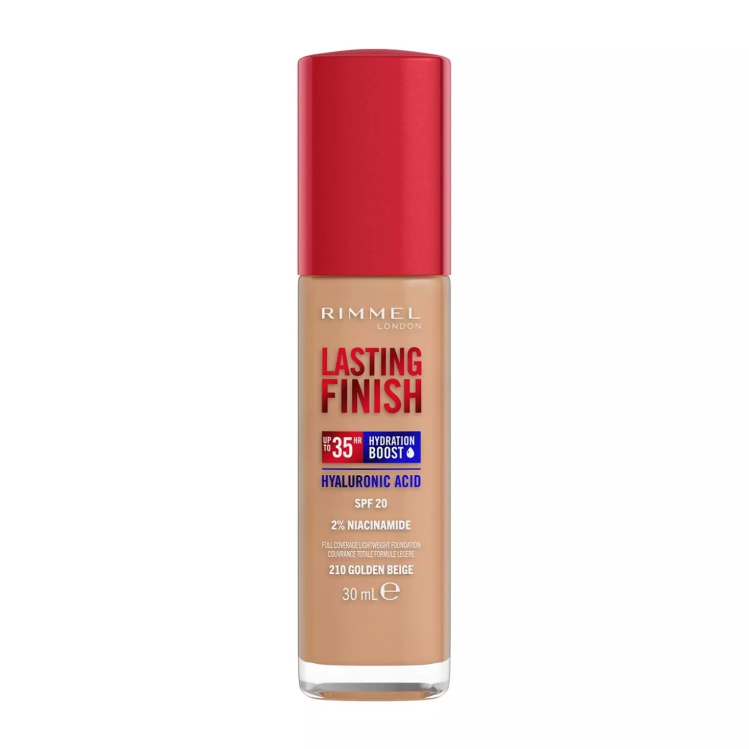 Rimmel London Lasting Finish Hydration Foundation - 210 Golden Beige (30ml)