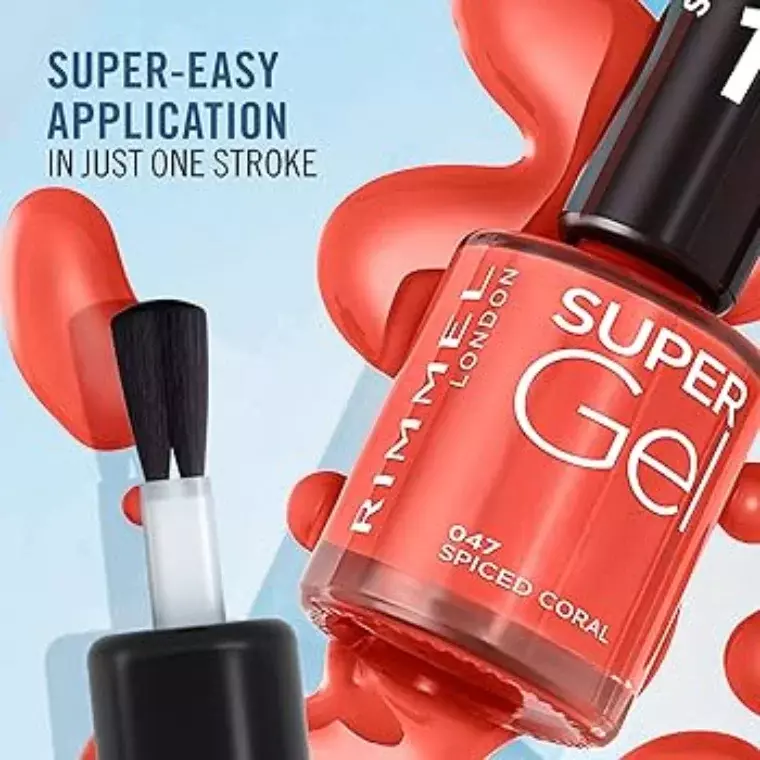 Rimmel London Super Gel Nail Polish #047 Spiced Coral (12ml)