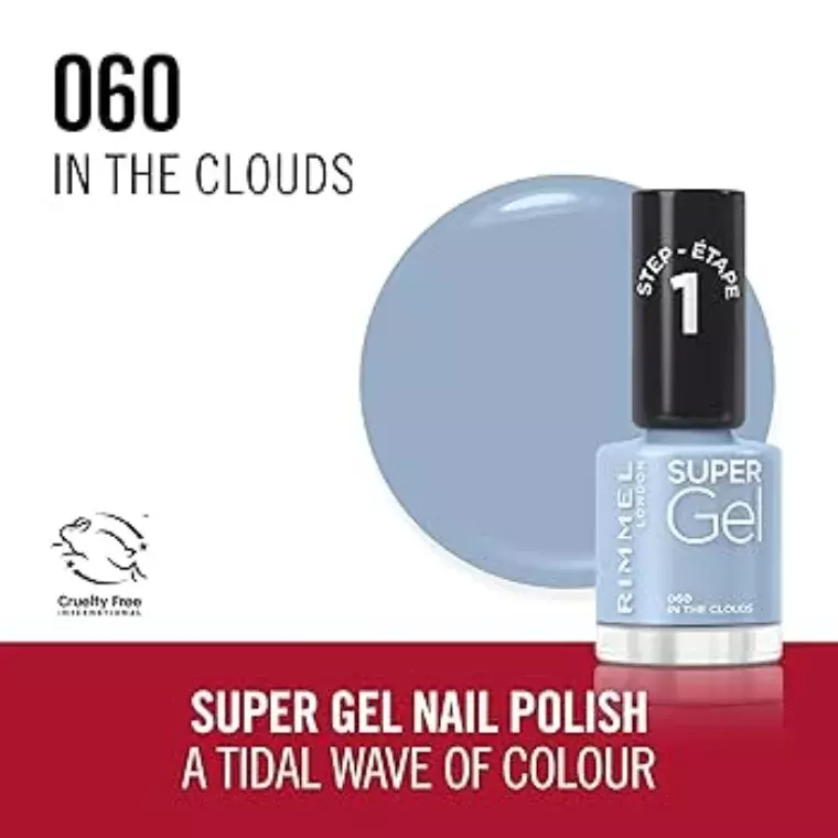 Rimmel London Super Gel Nail Polish #060 In The Clouds (12ml)