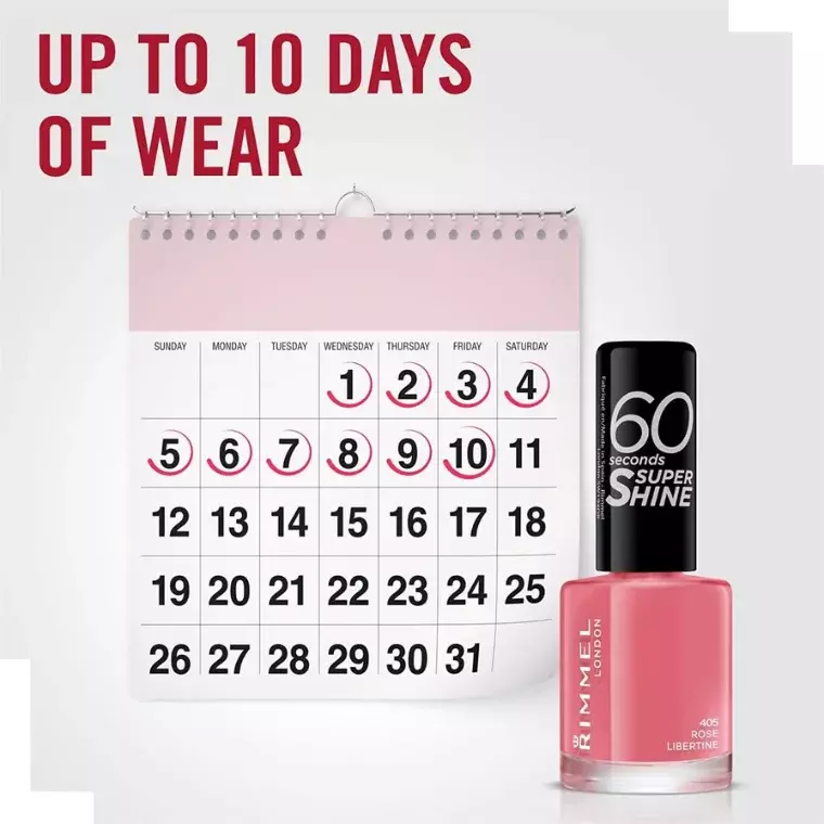 Rimmel London 60 Seconds Super Shine Nail Polish #405 Rose Libertine (8ml)