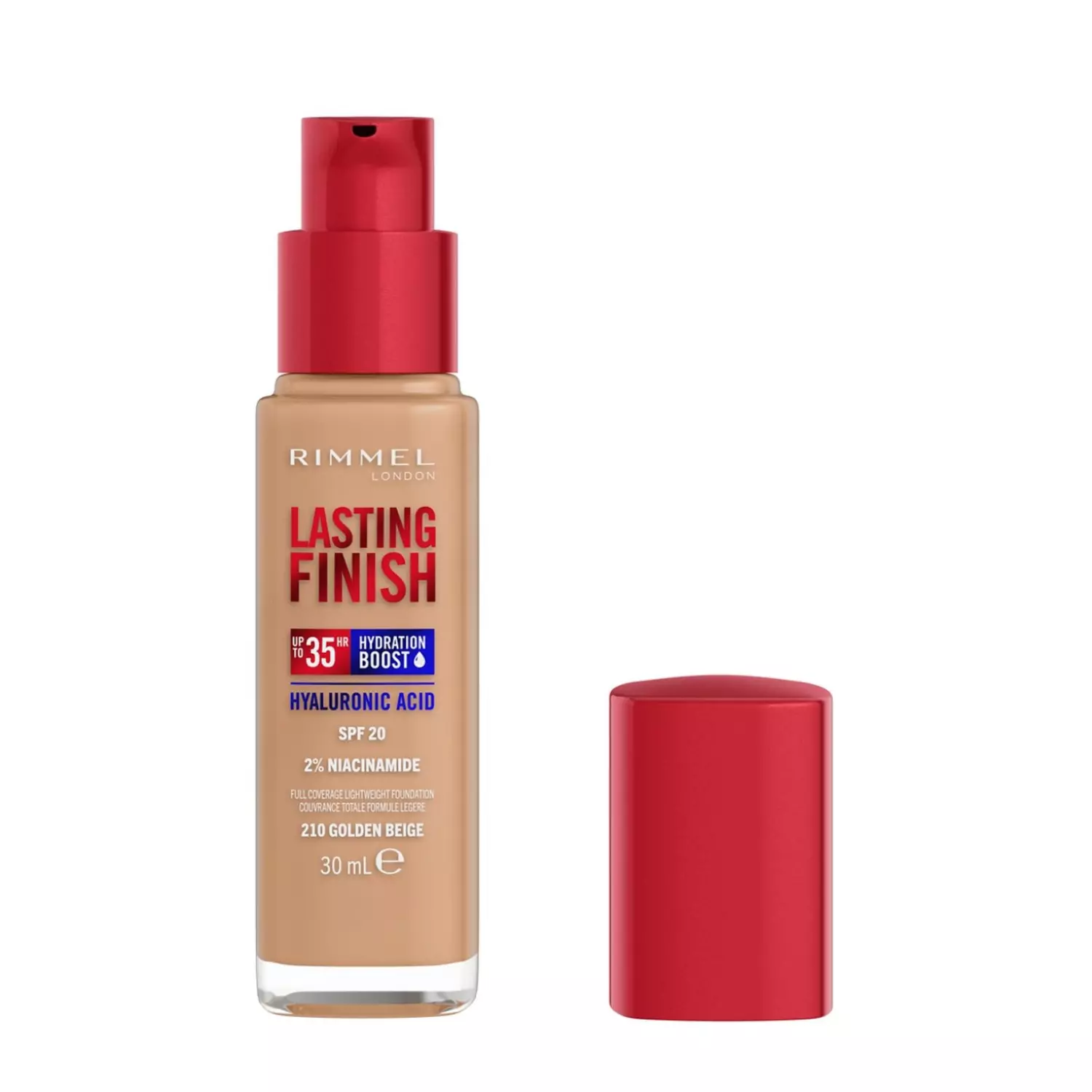 Rimmel London Lasting Finish Hydration Foundation - 210 Golden Beige (30ml)